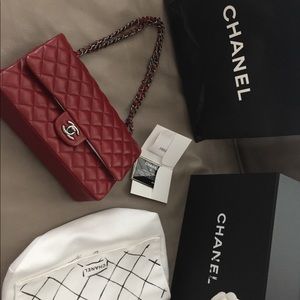 Brand New and RARE Chanel Classic Bag Deep Red